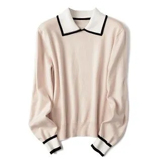 Lapel Knit Basic poolopaita